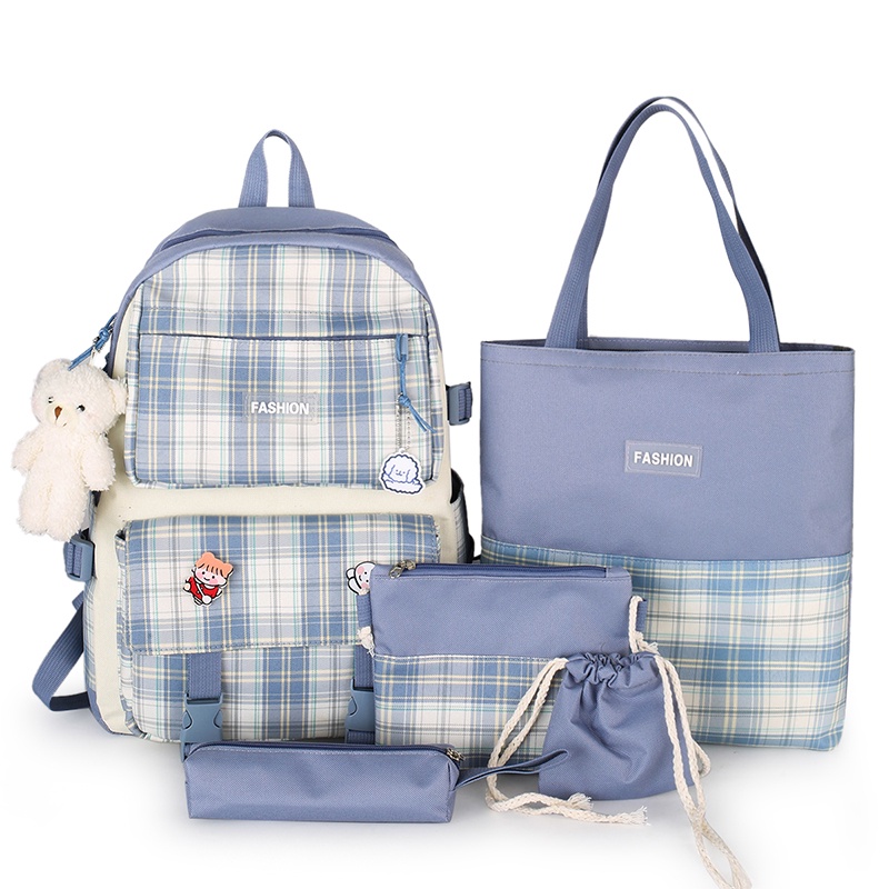JK 837 TAS RANSEL BACKPACK ANAK REMAJA SEKOLAH PEREMPUAN SET 5 IN 1 FASHION IMPORT  Y28252 C8838 U4140 E7590