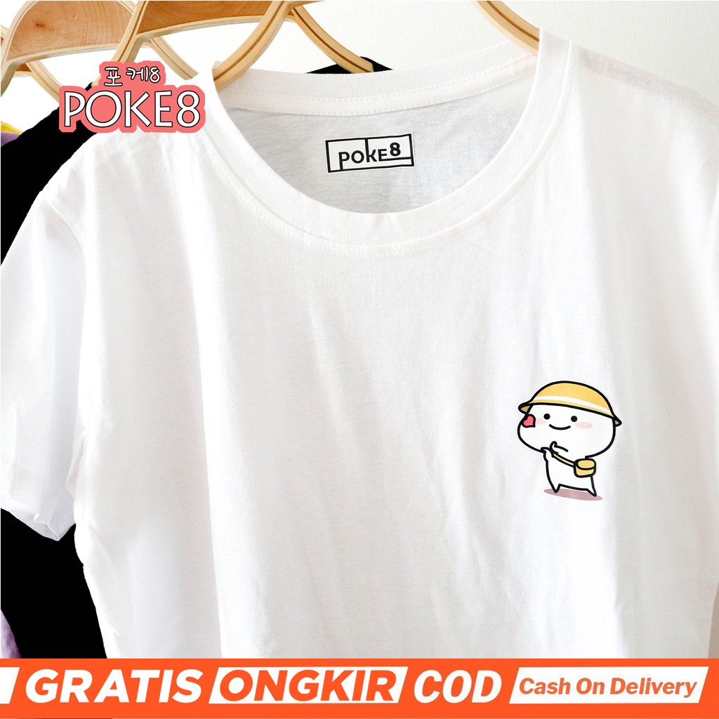 POKE8 - REA TEE / KAOS KOREA WANITA LUCU / TSHIRT / TUMBLR / ATASAN BAJU COMBED QUBY PENTOL CEWEK