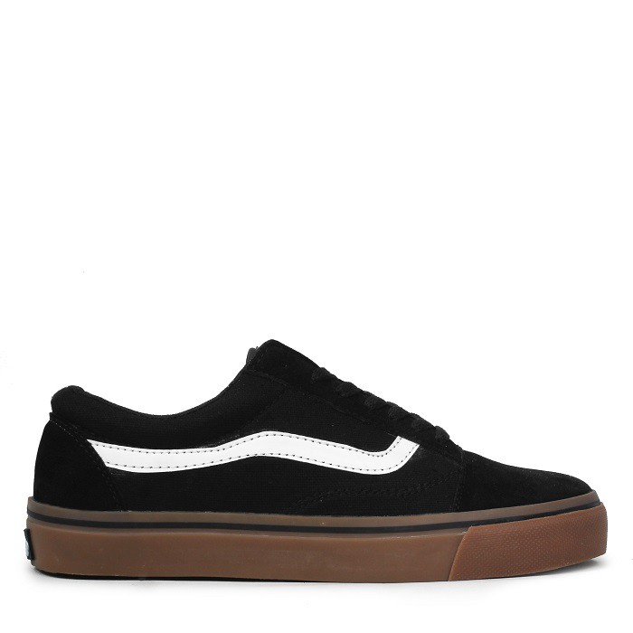 SEPATU VANS SNEAKERS MOTIF HITAM SOL GUM