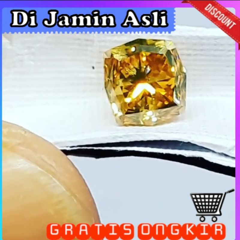natural berlian asli fancy brownies yellow diamond batu cincin permata safir ruby yakut srilanka