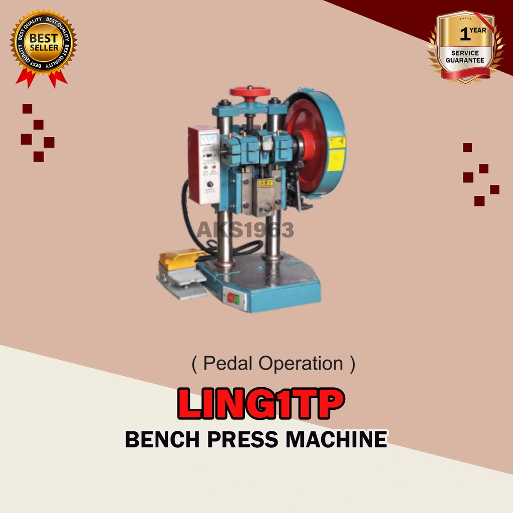 Mesin Pon 1 press Ton Bench Press Stamping Machine LING1TP