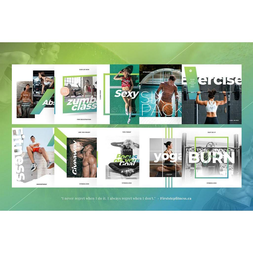Fitness Gym Instagram Pack - Photoshop