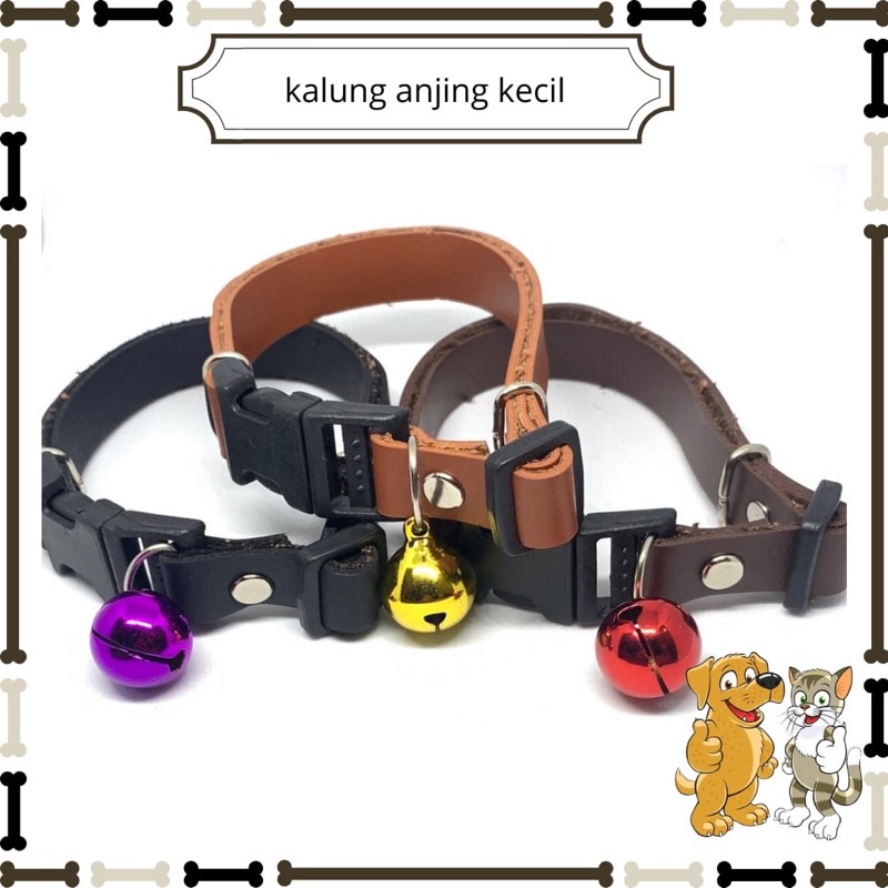 kalung anjing kecil/ kalung anjing murah/kalung anjing kulit sintetis