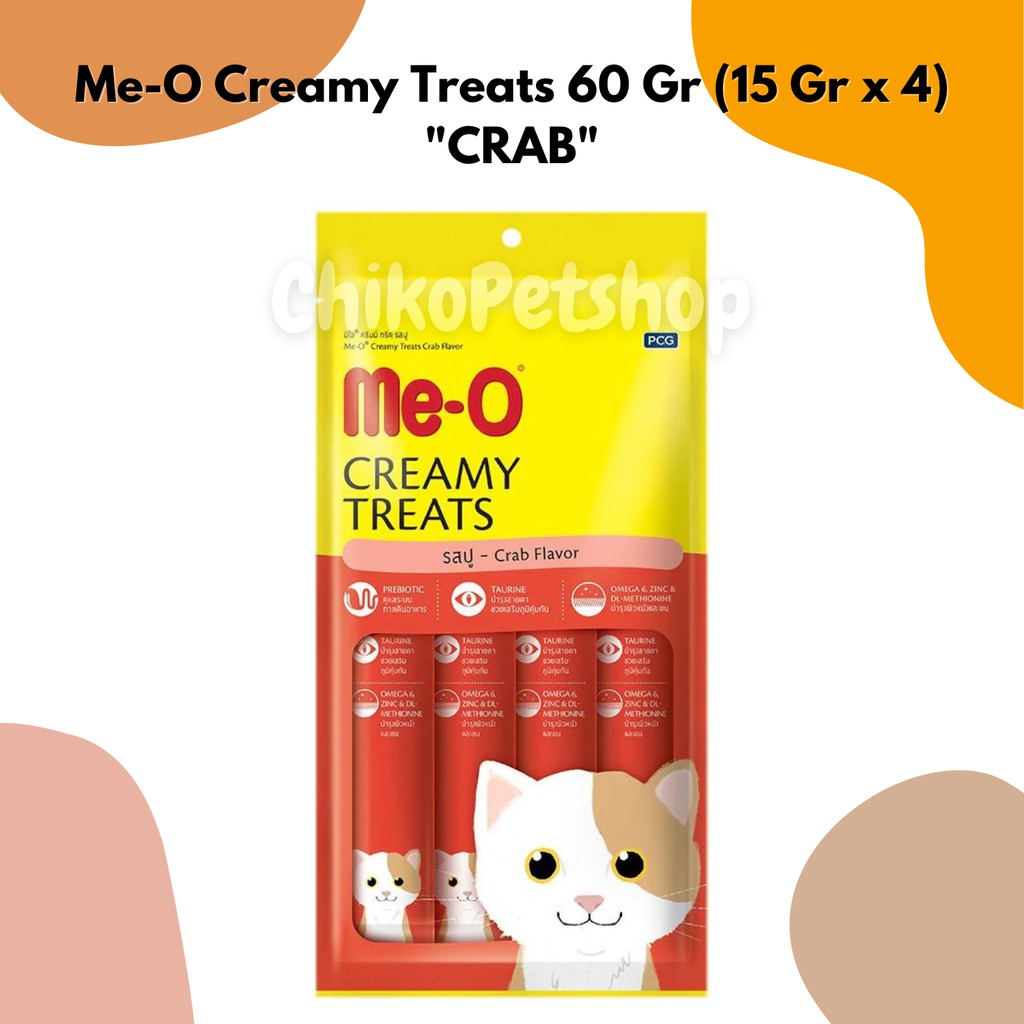 Snack kucing ME-O Creamy treats 15gr isi 4 pcs | MEO Creamy 15 gr