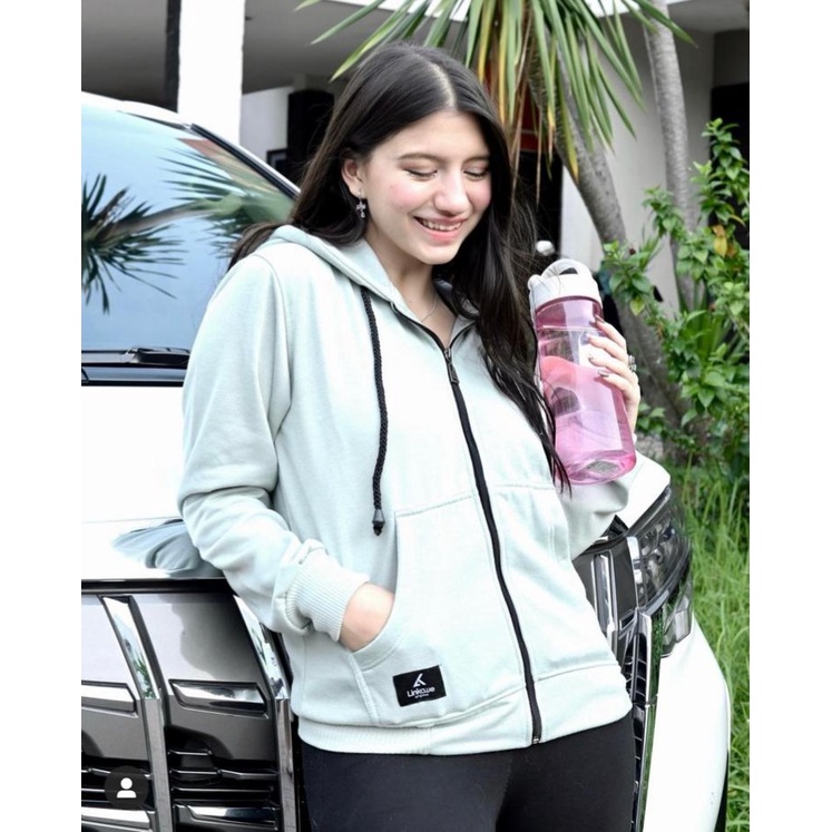 LinkaweOriginal Jaket Hoodie sletting Basic M L XL free sticker & gantungan kunci pria dan wanita 2-3