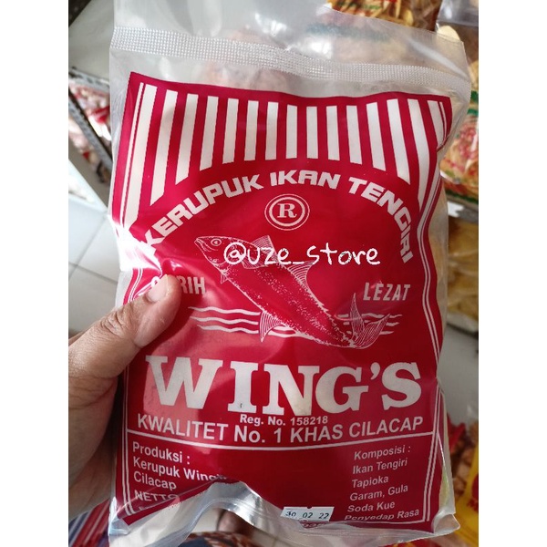 

Kerupuk Ikan Tengiri Wings khas Cilacap 200gr