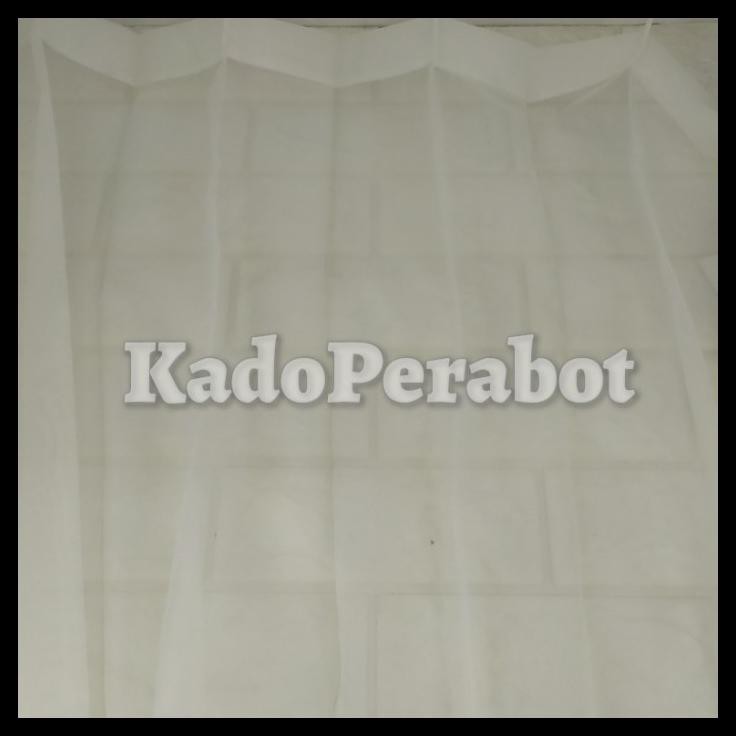 Tirai Putih Rumah Makan - Tirain Bolong Bolong - Hordeng 1X1 Etelase