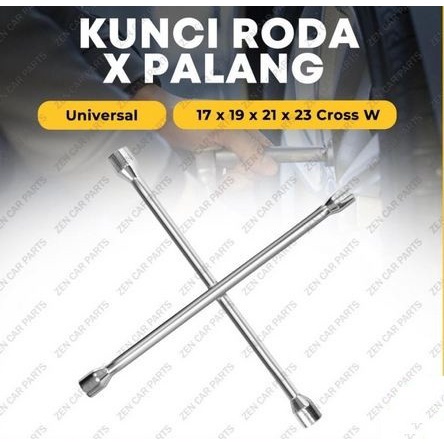 KUNCI roda PALANG X ban 4 X 17 x 19 x 21 x 23 Cross W stainless bagus