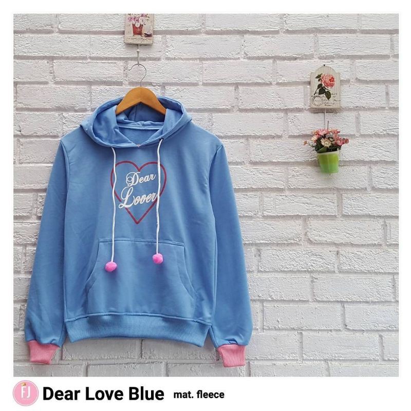 DEAR LOVE HOODIE || SWEATER HOODIE POMPOM #DLH