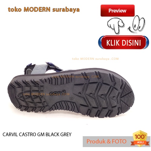 CARVIL CASTRO GM BLACK GREY sandal pria sandal gunung jepit flip flop