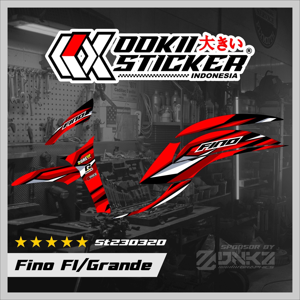 Stiker Fino FI Grande 125 Decal Stripping Fino FI Grande 125 Premium ST230320 OOKII