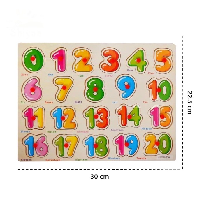 TokoPapin Puzzle Kayu Knob Mainan Edukasi Puzzle Kayu Angka Alphabet Alfabet Bentuk Bahan Halus Aman Untuk Anak Bayi