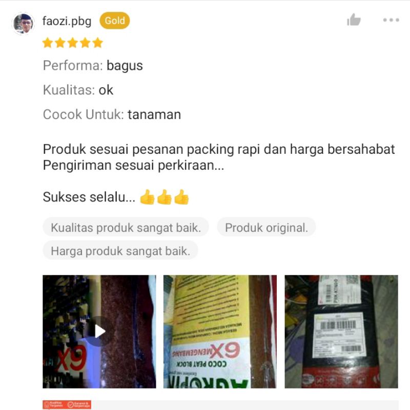 Media tanam coco peat mengembang 6x dari ukuran semula