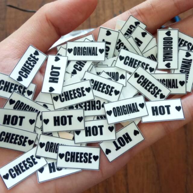 

Stiker / label nama transparan