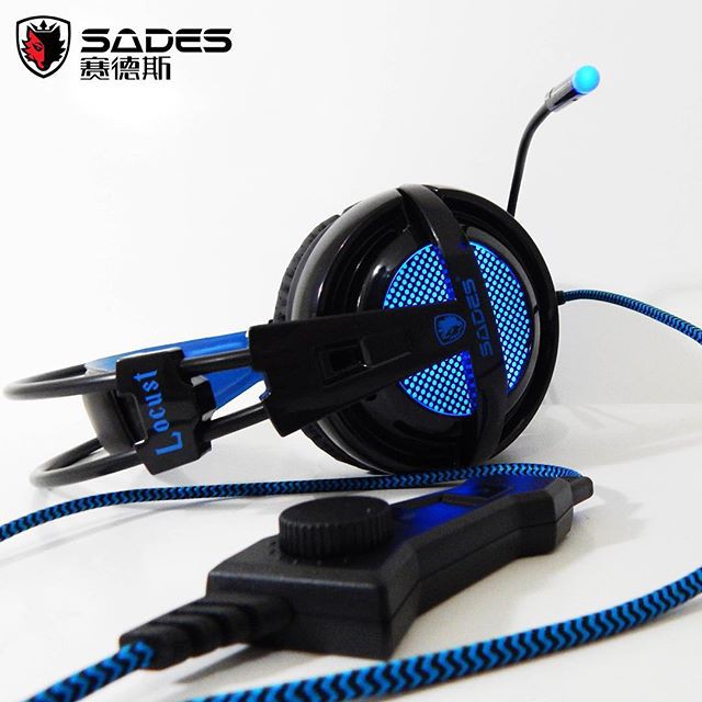 Perlengkapan Sades Locust Gaming Headset SA - 704