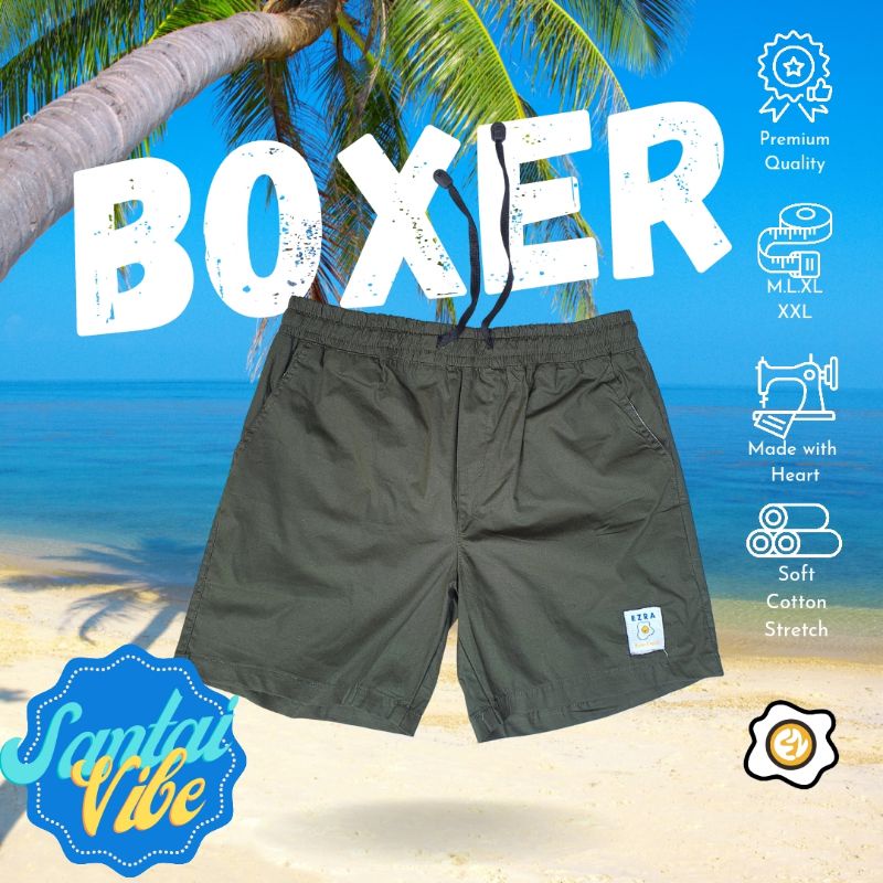 Celana Pendek Pria Walkshort / Boxer Berkantong Bertali Remaja Dewasa