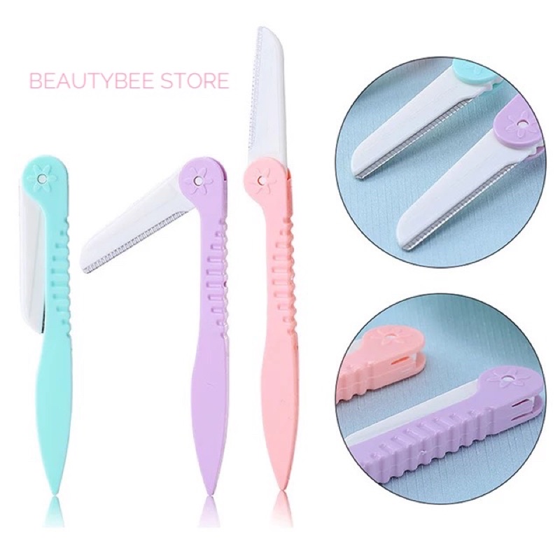 PENCUKUR ALIS / EYEBROW RAZOR LAMEILA ISI 3 PCS + CASE A0369