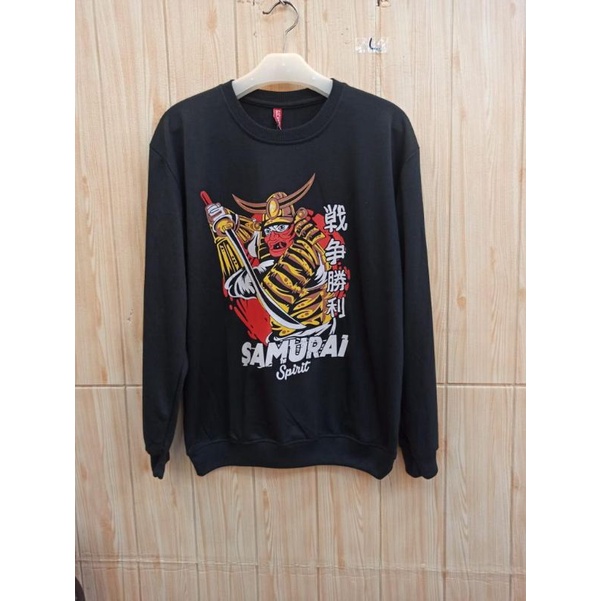 SWEATER CREWNECK DISTRO HITAM PANJANG MURAH READY