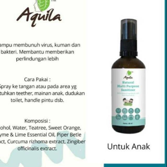 Multi Purpose Sanitizer Aquila Kids 60ml