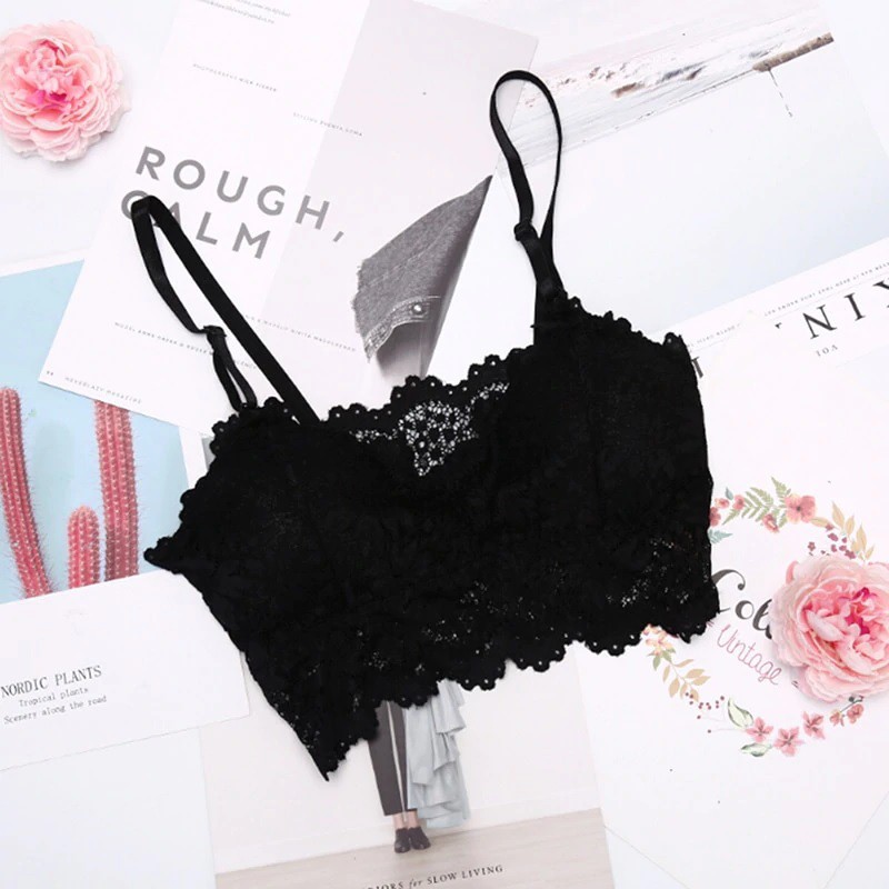 New Arrival Push Up Wireless Lace Bra Top Wanita Plus Size Bralette Underware Full Cup