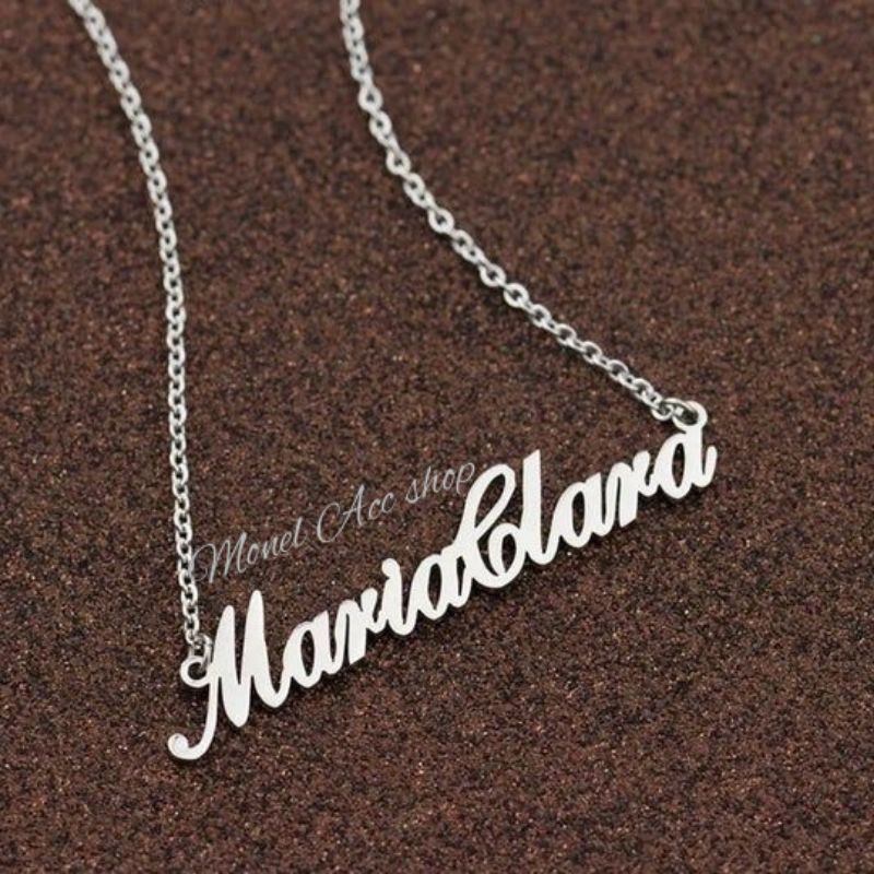 Kalung nama anak monel stainless