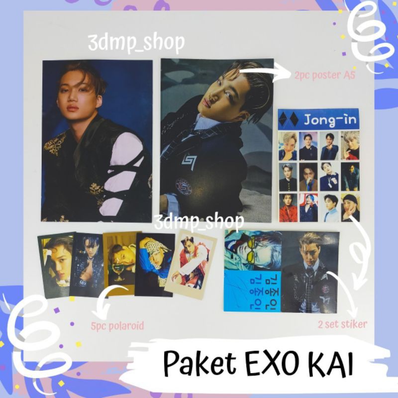 Paket Fankit Fangirl EXO Baekhyun Chanyeol Kai Suho D.O Kyungsoo Sehun Kpop