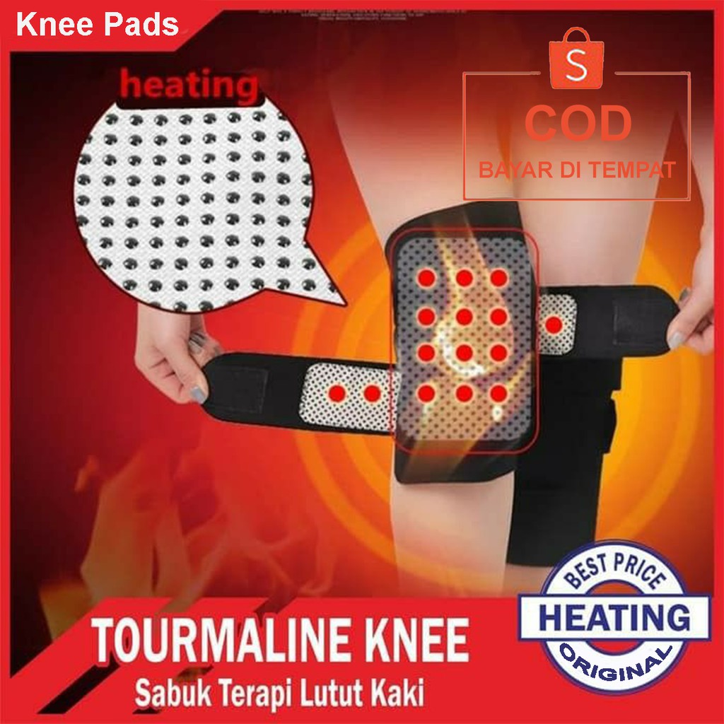 ✅COD 2Pcs Sabuk Korset Deker Terapi Lutut Kaki Turmalin Tourmaline Magnetic Therapy Self Heating Knee Pads Kesehatan Pria Wanita Original