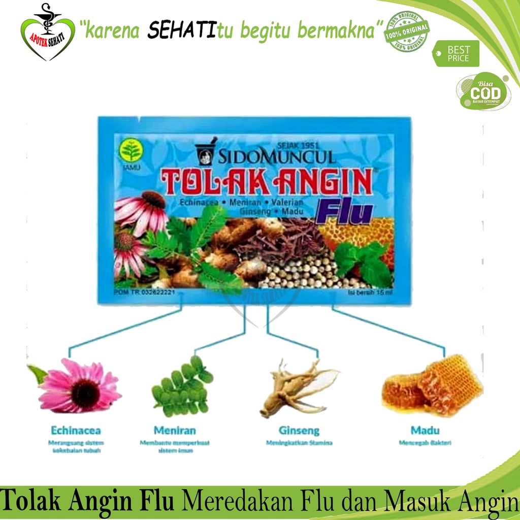 TOLAK ANGIN FLU PER BOX ISI 12 SACHET- TOLAK ANGIN CAIR UNTUK FLU