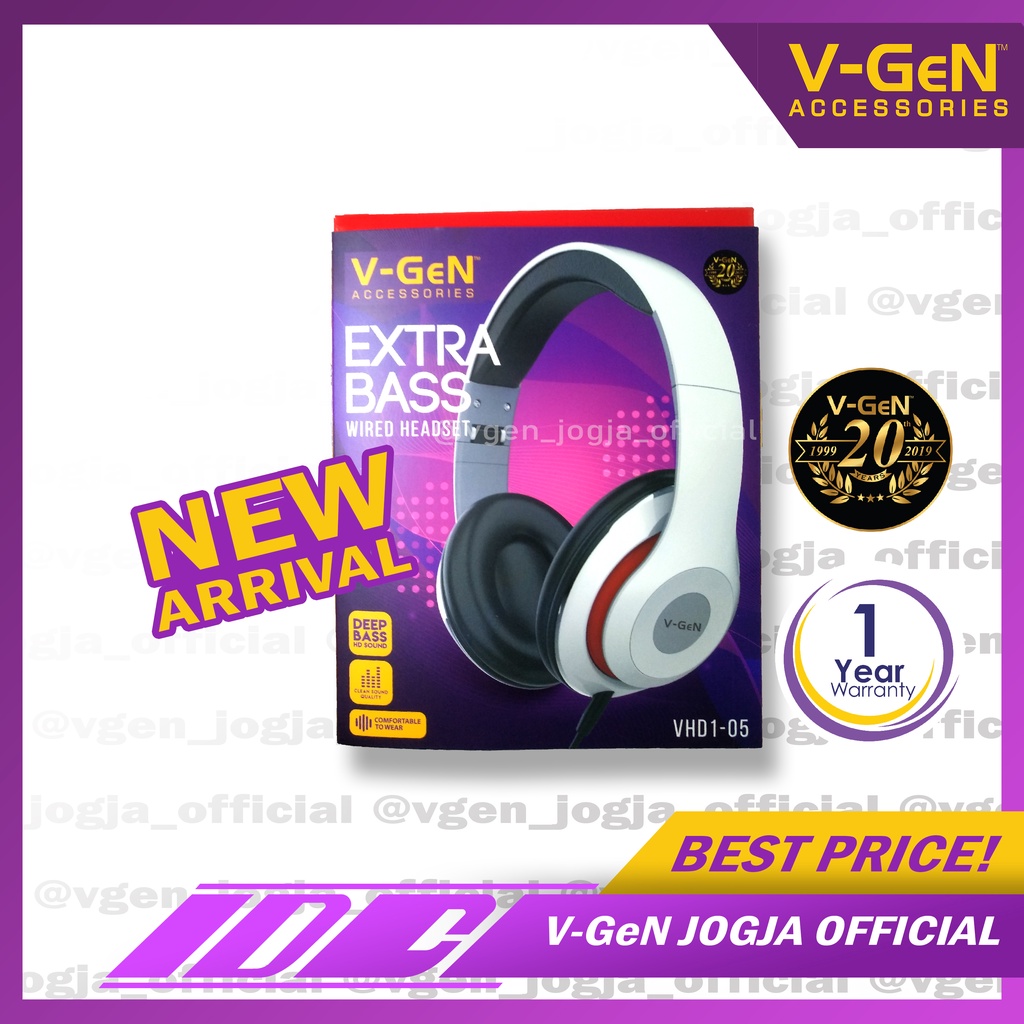 Headset V-GeN VHD1-05 Extra Bass VGEN