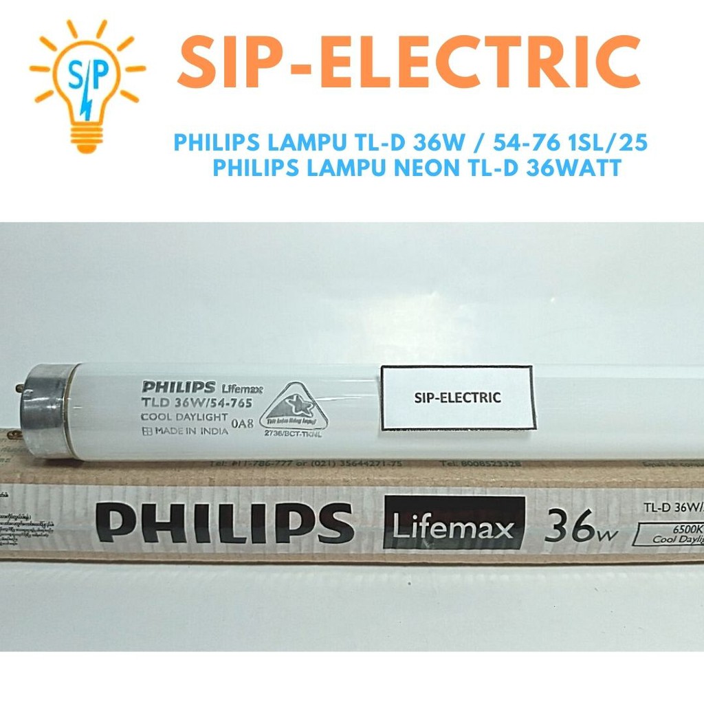 Philips Lampu Tl-D 36W / 54-76 1Sl/25 / Philips Lampu Neon Tl-D 36Watt