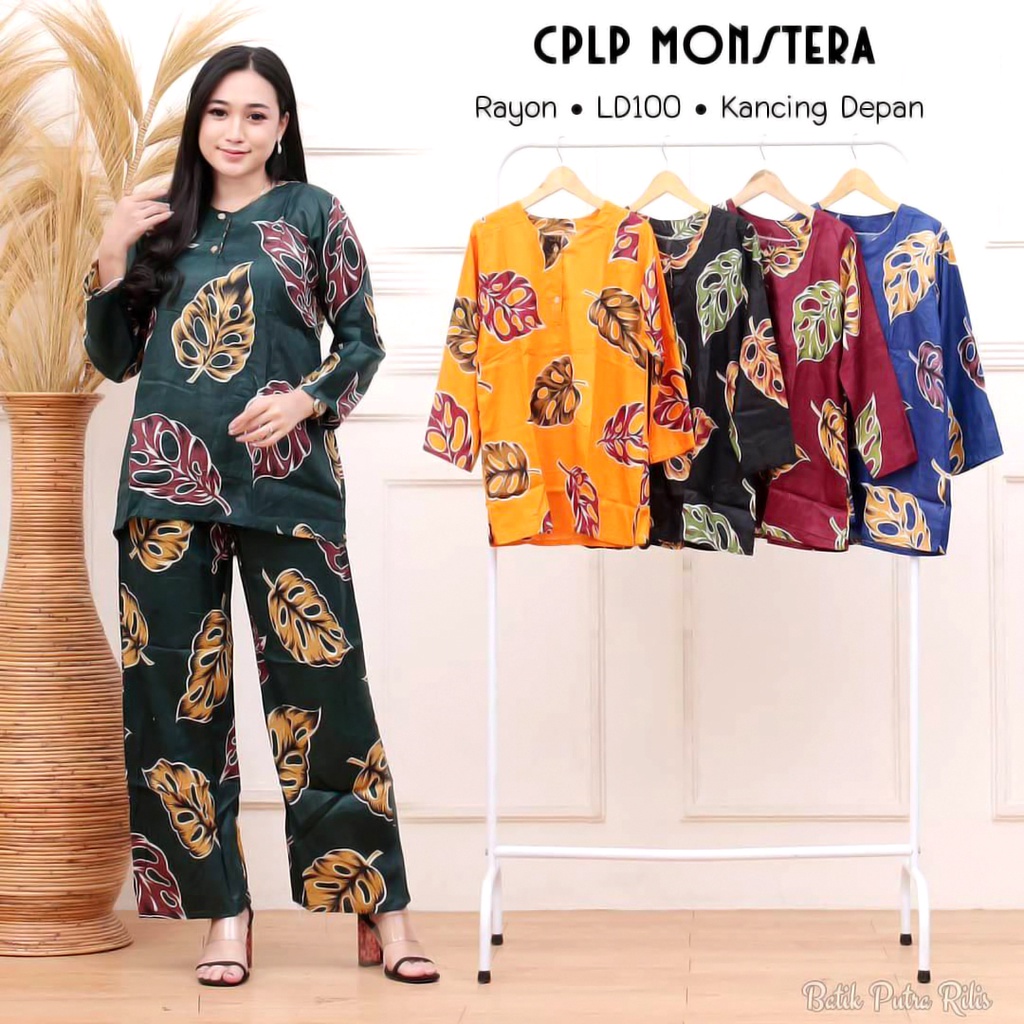 BAJU TIDUR SETELAN WANITA LENGAN PANJANG KEKINIAN ( CPLP MUFFIN VELLA BLARAK ) BUSUI BUMIL - BATIK FA