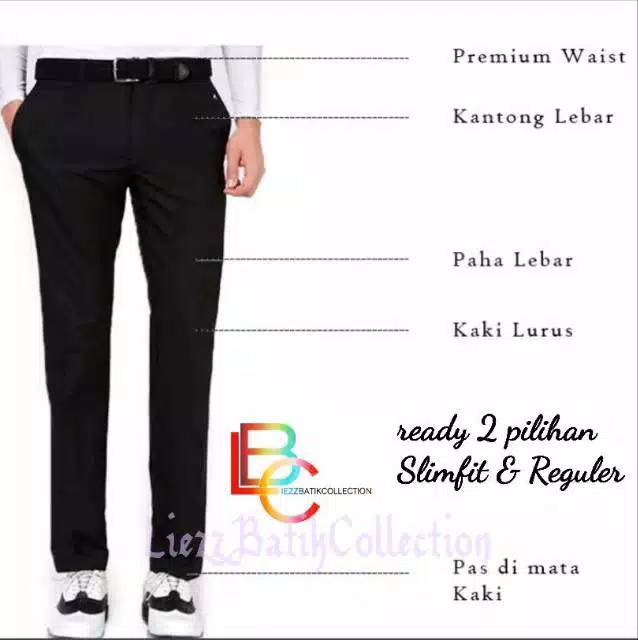 CELANA FORMAL EXCLUSIVE BIG SIZE SLIMFIT &amp; REGULER COTTON TWIST PREMIUM