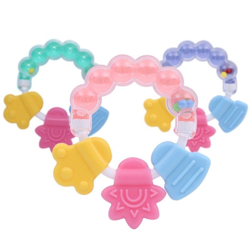 Teether Bayi Kerincingan Bulat / Gigitan Bayi Rattle Mainan Gigitan Bayi Murah Harga Grosir