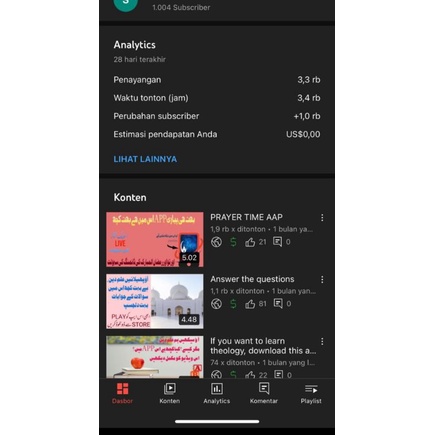 AKUN YOUTUBE BELUM MONETISASI