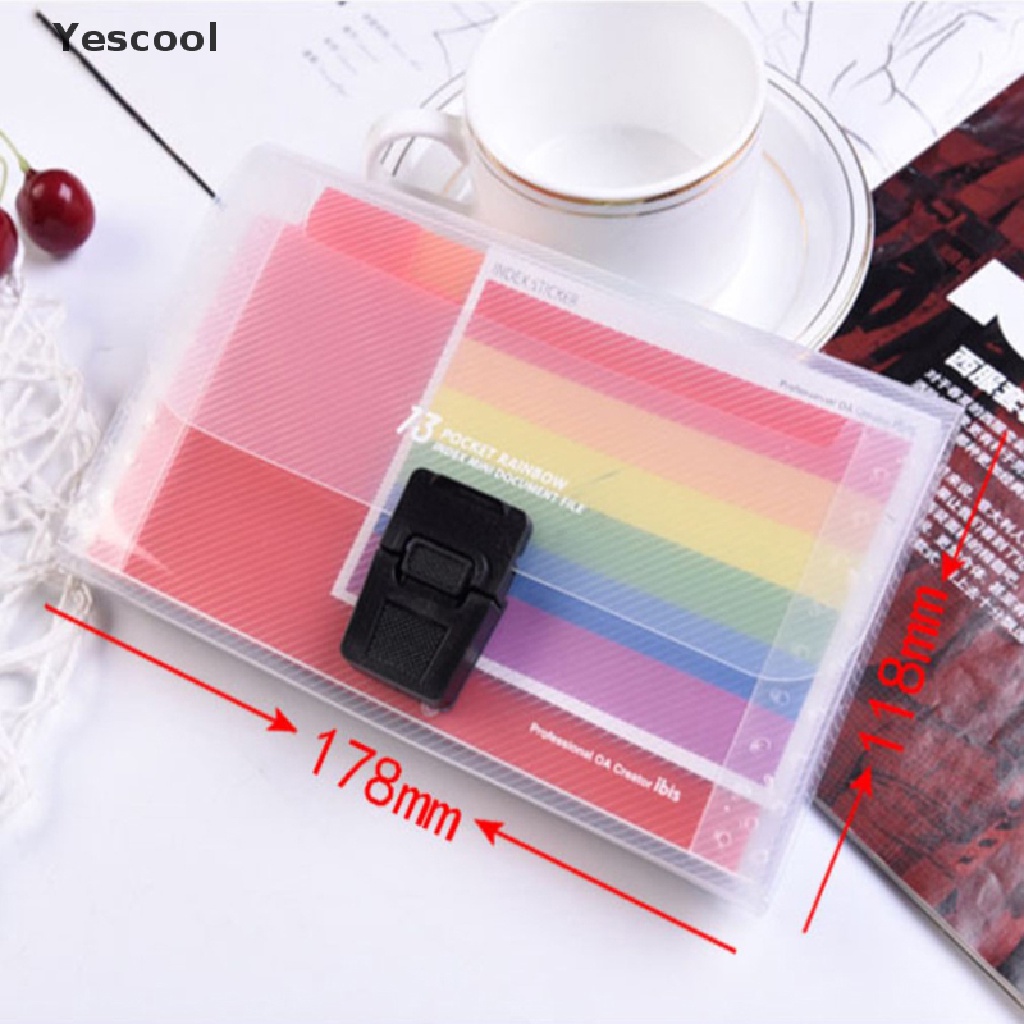 Yescool File Folder Organizer 13 Sekat Ukuran A6 Portable
