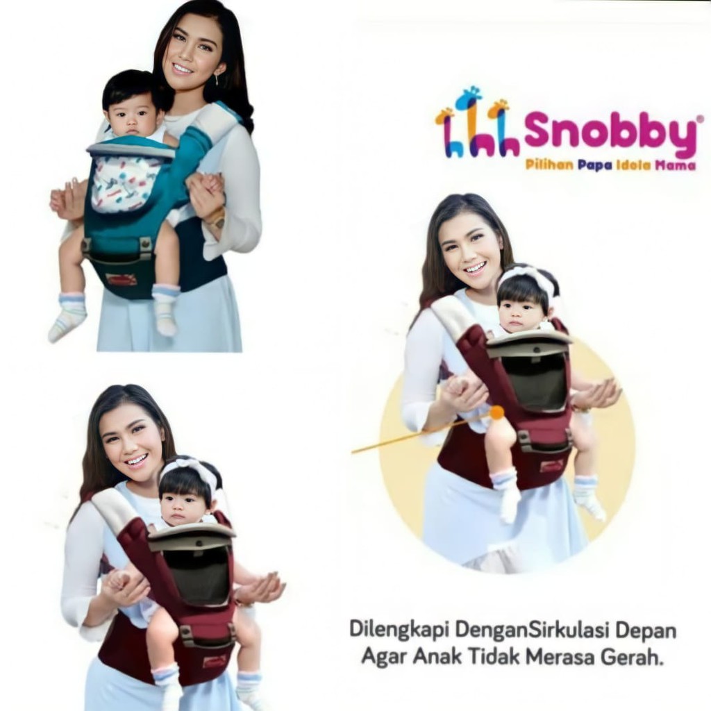 Snobby TPG5243 Gendongan Hipseat Seri Flamingo 6 Posisi Aplikasi Print