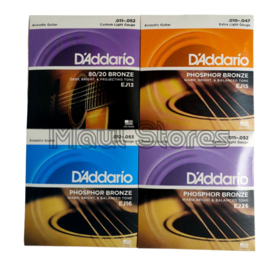 Senar Gitar Akustik D'addario String EJ13 EJ15 EJ16 EJ26