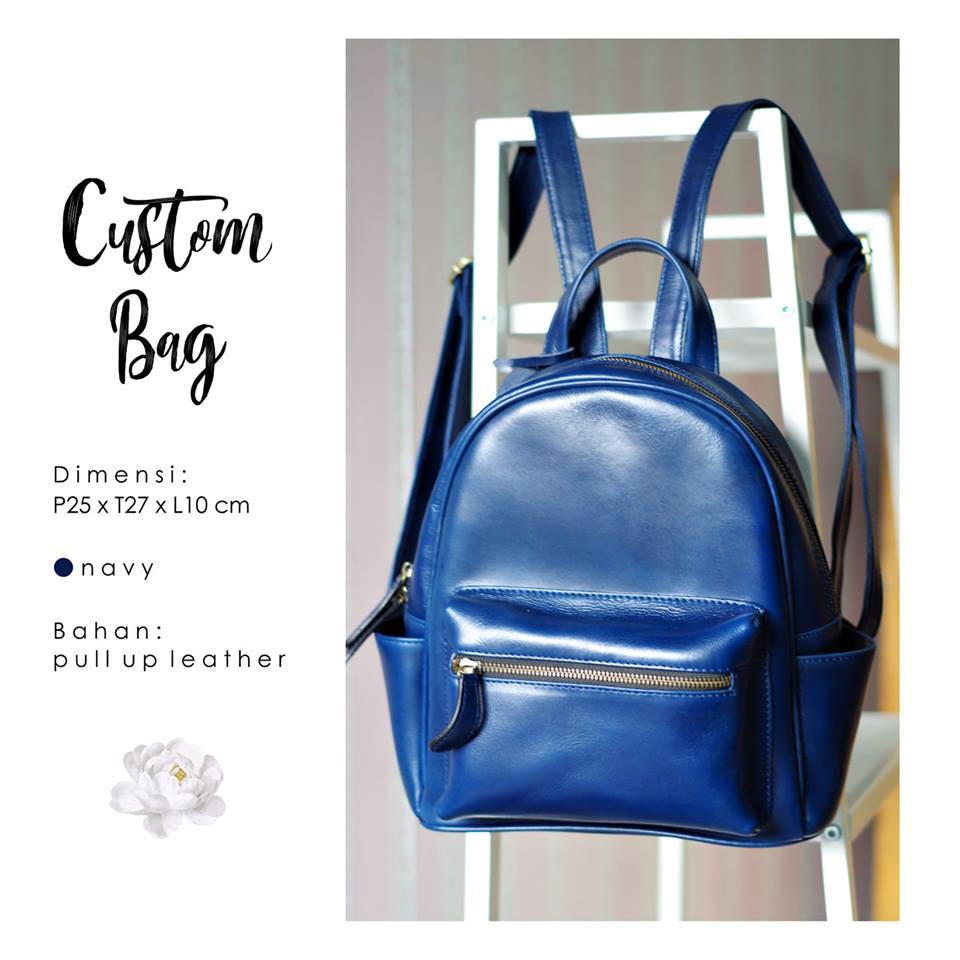 Custom Backpack Tas Kulit Asli