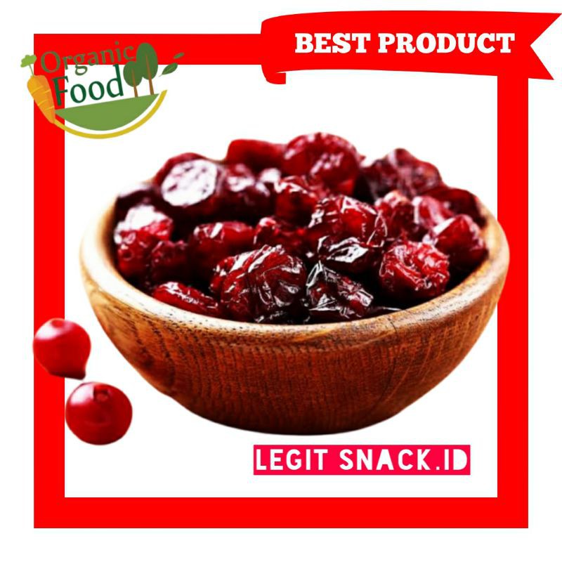 

100Gr Dried Cranberries USA / Cranberry Kering Amerika Asli / Krenberi Kranberi Cranbery