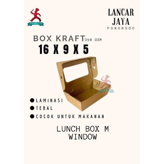 

Dos Lunch Box Coklat M Window @10 lembar