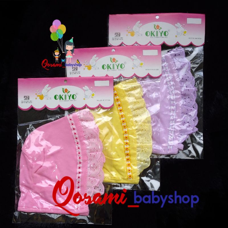 OKIYO Topi Bayi Renda Casandra SNI