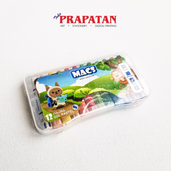 

PASTEL-DRY-OIL- MACS OIL PASTEL 12 WARNA / KRAYON OIL PASTEL -OIL-DRY-PASTEL.