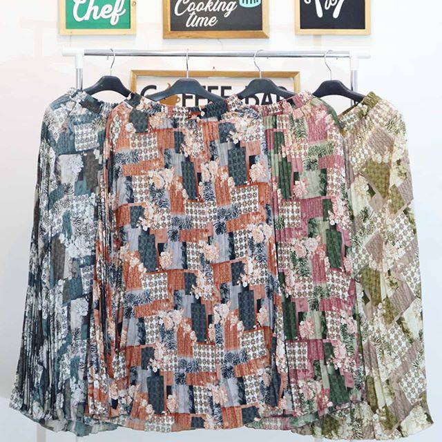 Triya Skirt - Rok Plisket - Alesha Hijab Cloth