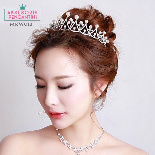 [PRODUK TERLARIS] CROWN WEDDING AKSESORIS RAMBUT MAHKOTA BRIDAL PENGANTIN MRW018