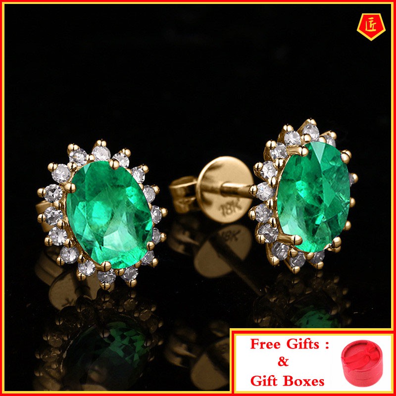 Anting Tusuk Model Emerald Mewah Untuk Wanita