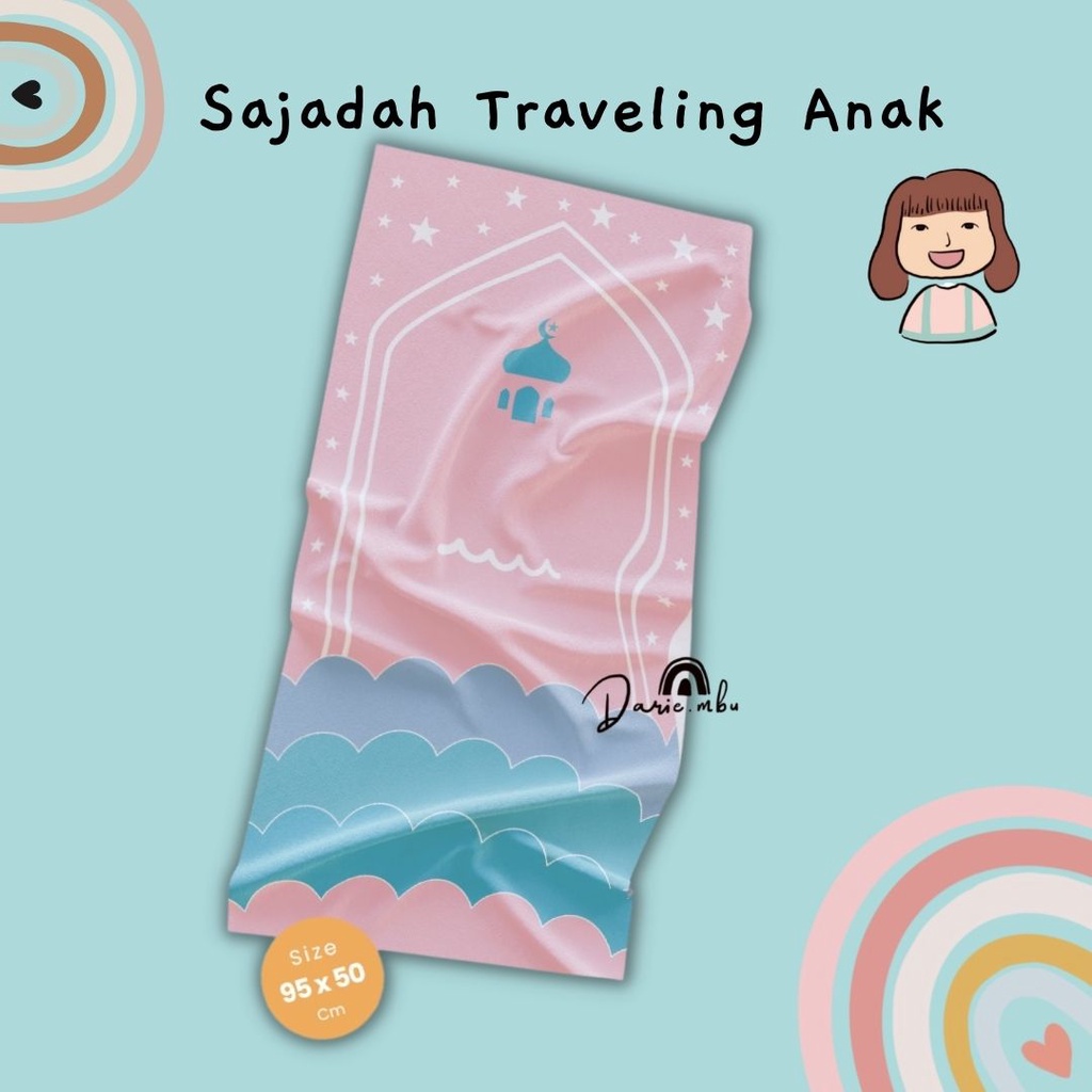 Sajadah Travel Anak Full Printing Kanvas Motif High Quality