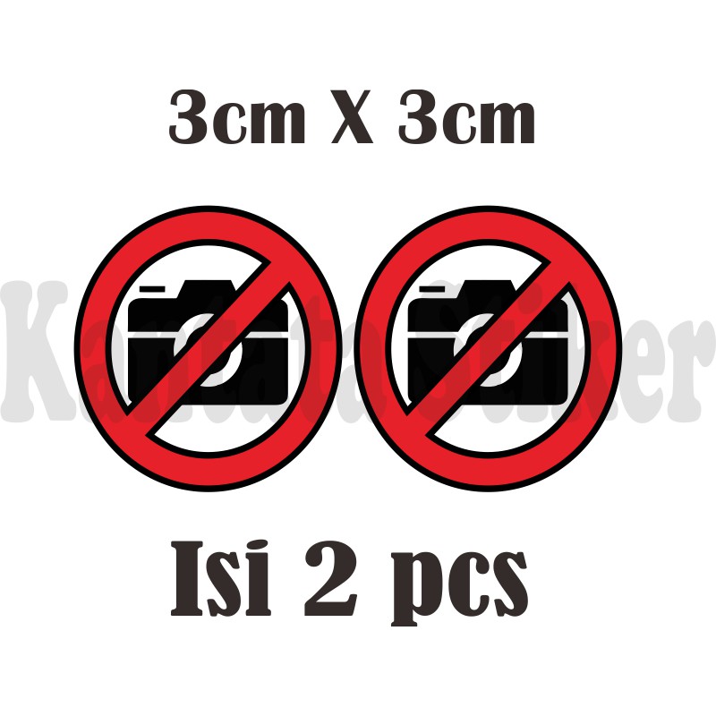 

stiker dilarang foto ukuran 3cm isi 2pcs