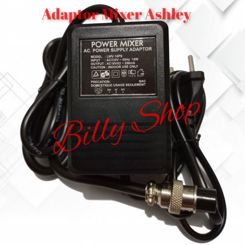 Adaptor Mixer Audio 3 Pin 18V Ashley AX8N,Alesis AX8N/AX8N V3
