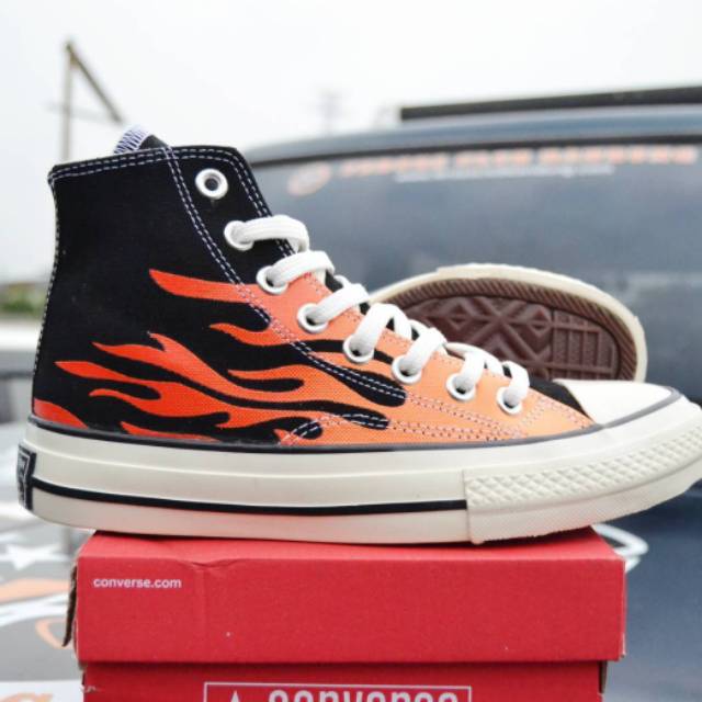 Converse flame black high SUPER MURAH
