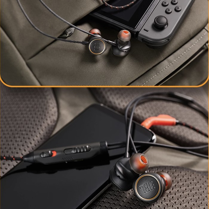 JBL Quantum 50 Q50 With Mic Gaming Wired Earphone Bass Game Sport GARANSI RESMI IMS